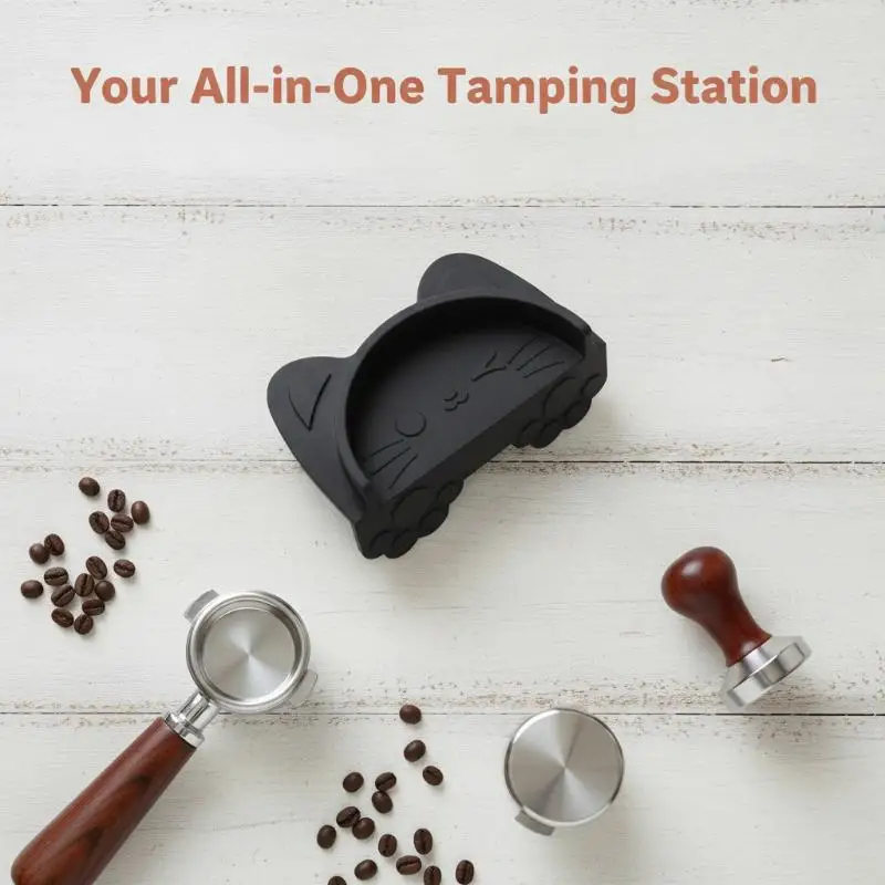 Espresso Tamper Station Mat 1Pcs Heat Resistant Non-Slip Food Grade Silicone Tamping Pad for Cafe Home Barista