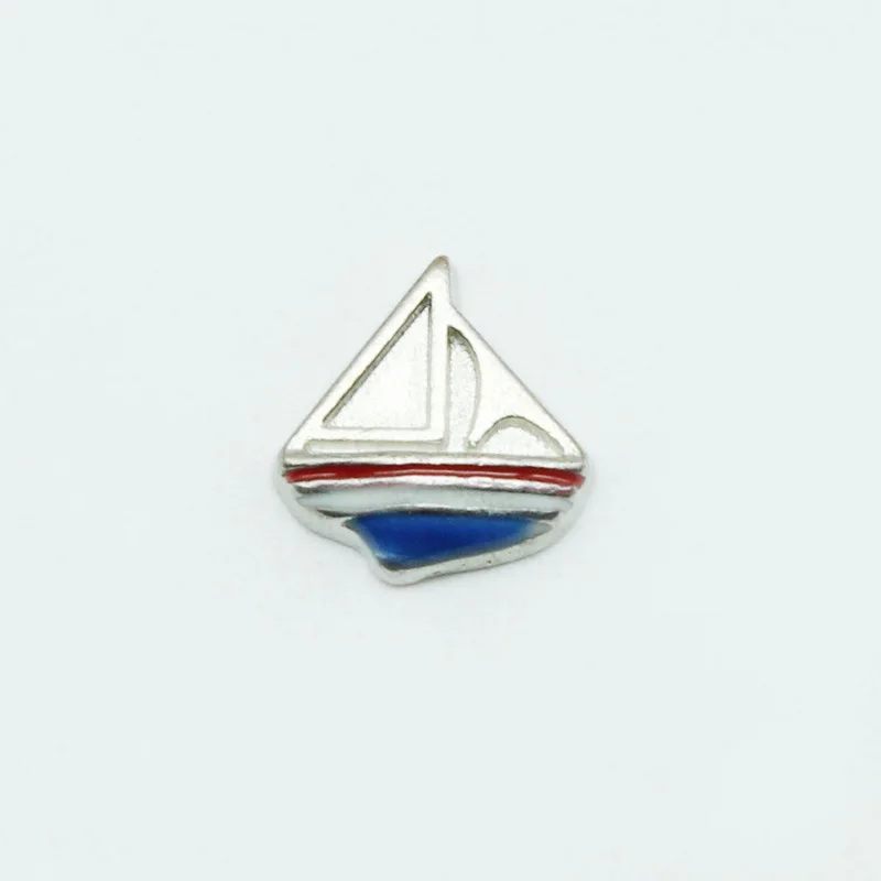 Hot Selling 20pcs/lot Sailboat Helm Rudder Floating Charms Living Glass Memory Lockets DIY Jewelry