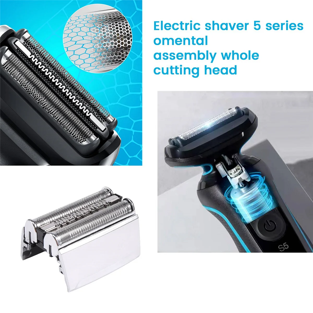 Testina di ricambio per rasoio elettrico Braun 52S Series 5 e cassetta taglierina 5020S 5030S 5040S 5050S 5070S