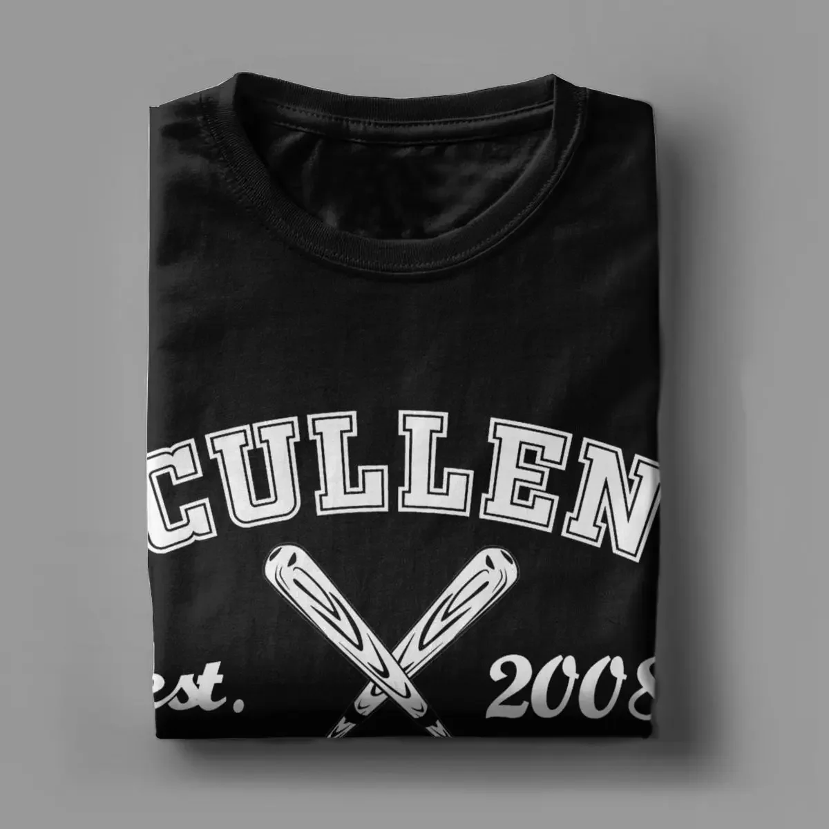 Men T-Shirts Cullen Baseball Twilight Casual Pure Cotton Tees Short Sleeve T Shirt Crew Neck Tops Big Size