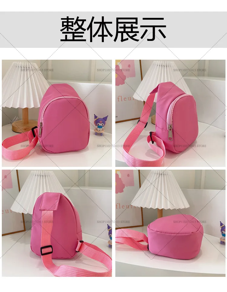Mashas and The Bear Chest Bag Kawaii Anime Cartoon Fashion Letter Shoulder Bag Lightweight Portable Travel Crossbody Pouch Gift