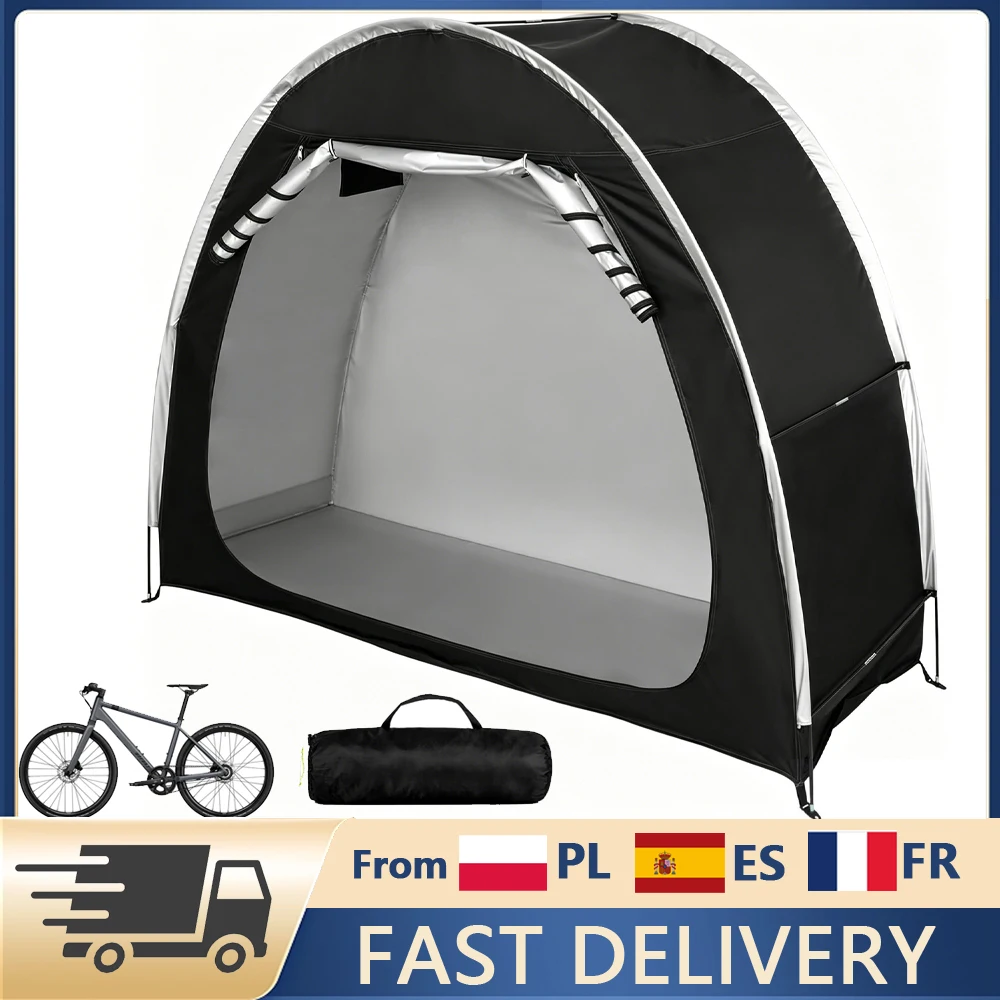 Tente de rangement portable et étanche pour 1-2 vélos, abri de vélo extérieur avec sac de transport pour camping et jardin
