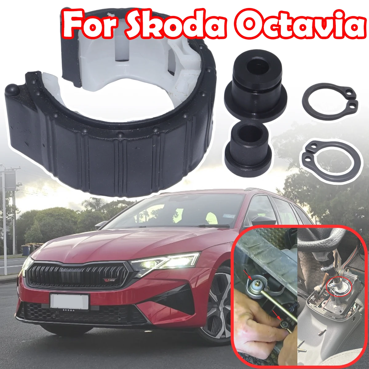 

For Skoda Octavia 1U 1Z Shift Cable Bushing Shifter Bearing Shell Gearstick Rod Damping Pivot Replacement Parts Shifting Fix
