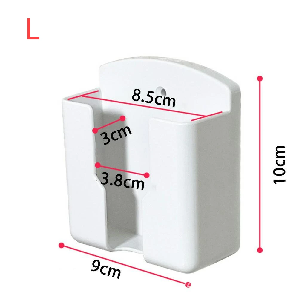 Universal White Air Conditioner Remote Control Plug Holder Wall Mounted Box Storage for Air Conditioner TV Cell Phone Wall Shelf