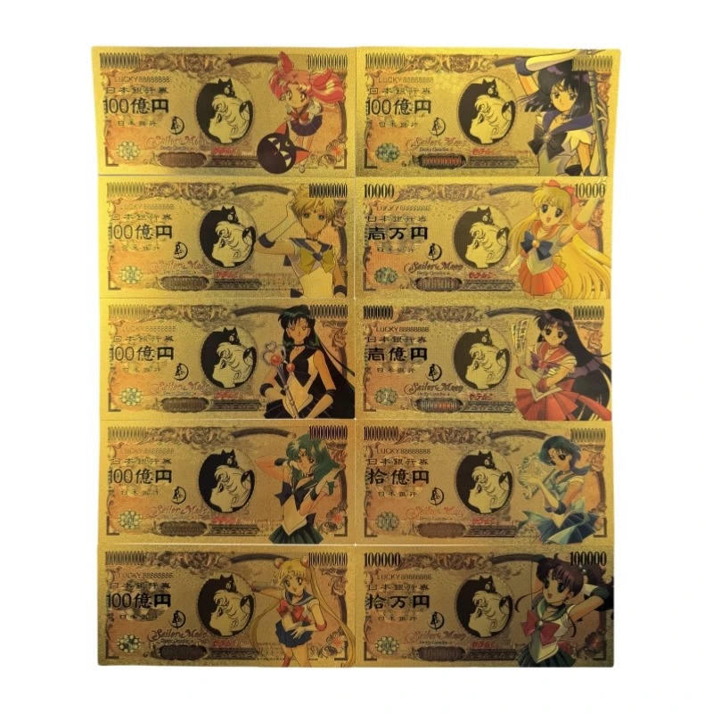 

1 Set Of Nice Japan Girl Sailor Banknote Warrior Anime Cards For Collection