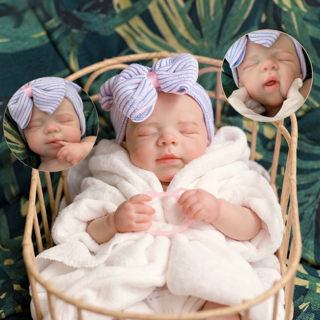 18-inch mooie herboren babypoppen Pascale meisje met open mond en levensechte handgeschilderde zichtbare aderen verzamelspeelgoed voor meisjes