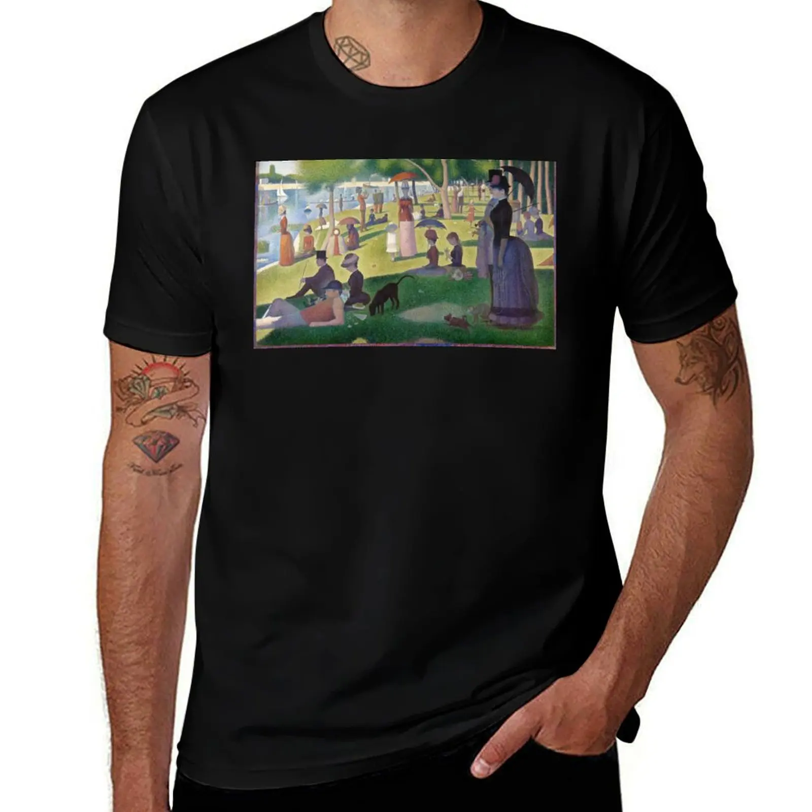 Seurat Sunday T-Shirt Casual Loose Fit Summer Tee Shirt