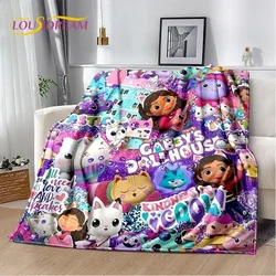 Cartoon Cute Gabbys Dollhouse Girl Soft Blankets,Keep Warm Throw Blanket Comfortable Blanket for Picnic Beds Sofa Home Bedroom