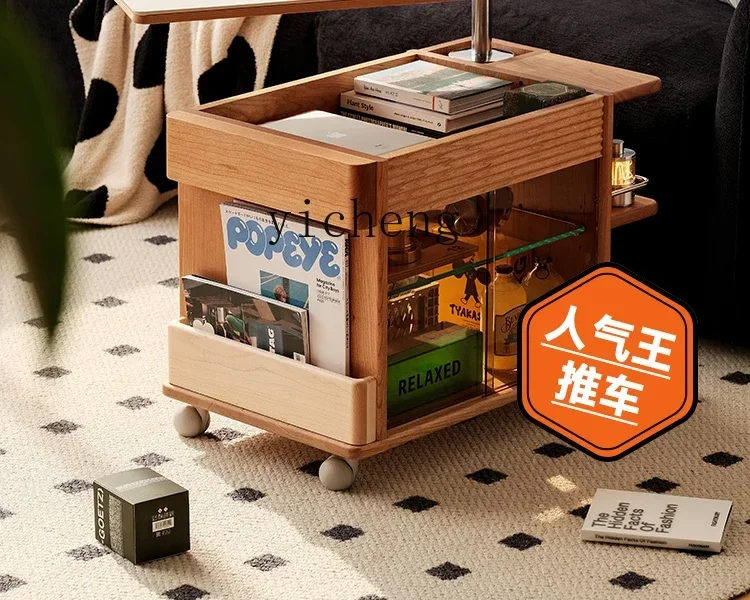A1 Lift Trolley Movle Lifting Coffee Tle Cherrywood Furniture Tea Cinet