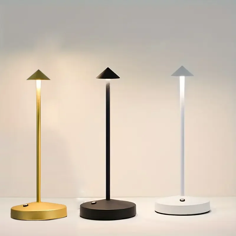 

Rechargeable Table LED Lamp Touch Sensor Night Desk Lamp 3 Color Temperatures Stepless Dimming For Restaurant Hotel Bar Bedroom