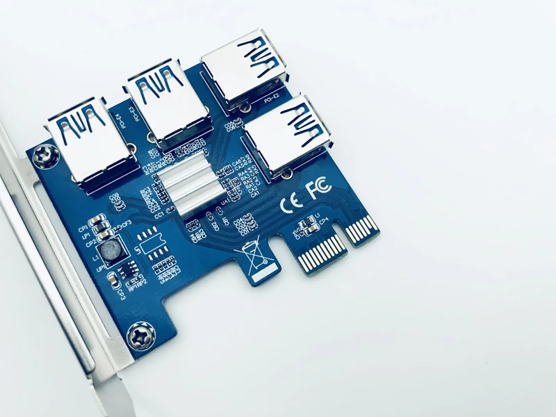 PCI-E PCI Express Riser Karte 1x zu 16x1 zu 4 USB 3.0 Slot Multiplier Hub Adapter Für Bitcoin Mining miner Antminer BTC Riser