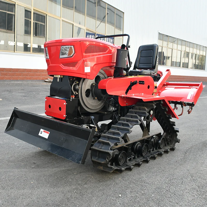 25HP Diesel Mini  Small Crawler Agricultural Rotavator Farm Power with Core Engine and Gearbox for Sale