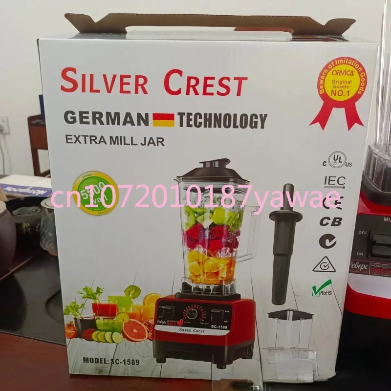 4500W Silver Crest Blender Double Cup Cytoderm Breaking Machine Euro British Standard American Standard 110V High Power Mixer