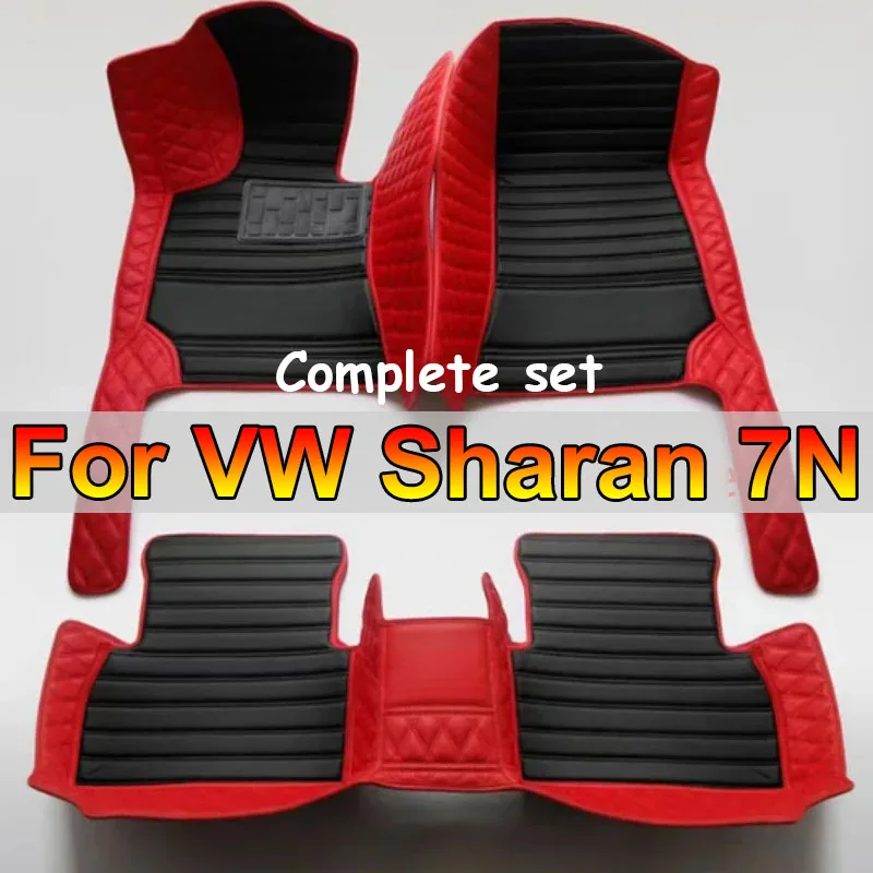 

Car Floor Mats For Volkswagen VW Sharan 7N 7seat 2010~2022 Auto Leather Floor Mat Rugs Pad Interior Parts Car Accessories 2012