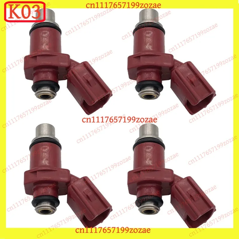 k3 4PCS Fuel Injector Nozzle 6D8-13761-00-00, Compatible for Yamaha F75 F90 75HP 90HP Outboard Parts