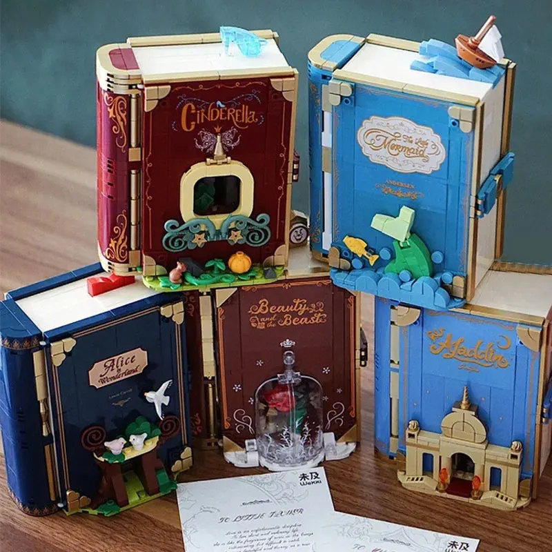 Wekki Fairy Tale Town Series Building Block Book Model Assembly Toy Little Girl Festival Gift