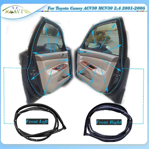Roavia 자동차 바디 도어 고무 방수 씰 스트립 Toyota Camry ACV30 MCV30 2.4 2001-2006