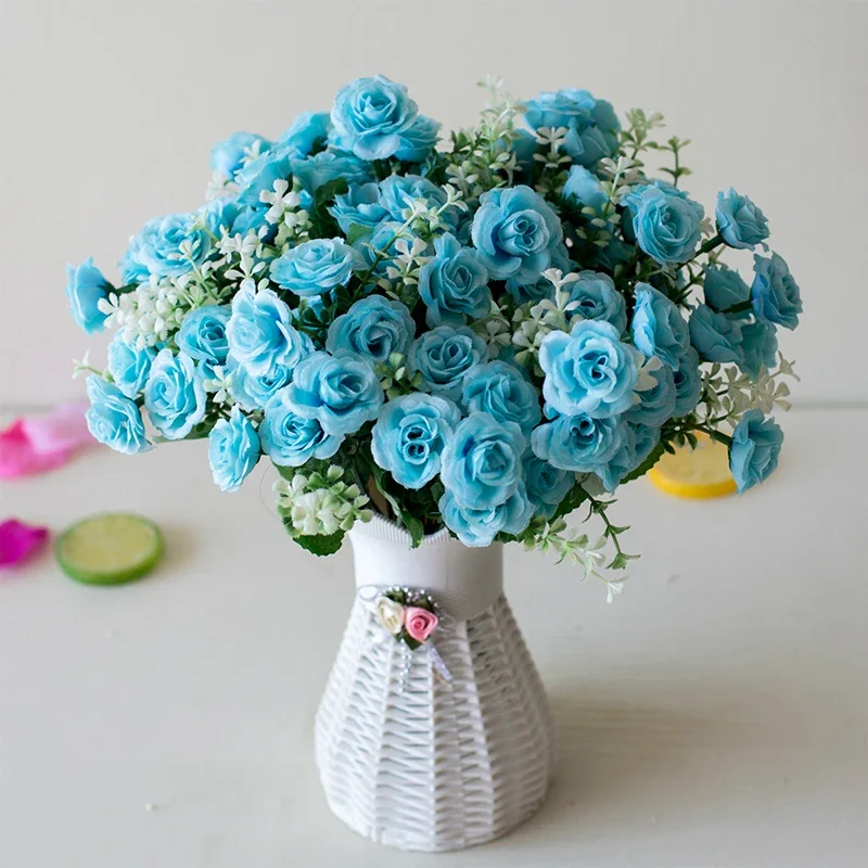 

15 rose bouquets artificial flowers wedding scene decoration home living room desk decoration accessories Rosas