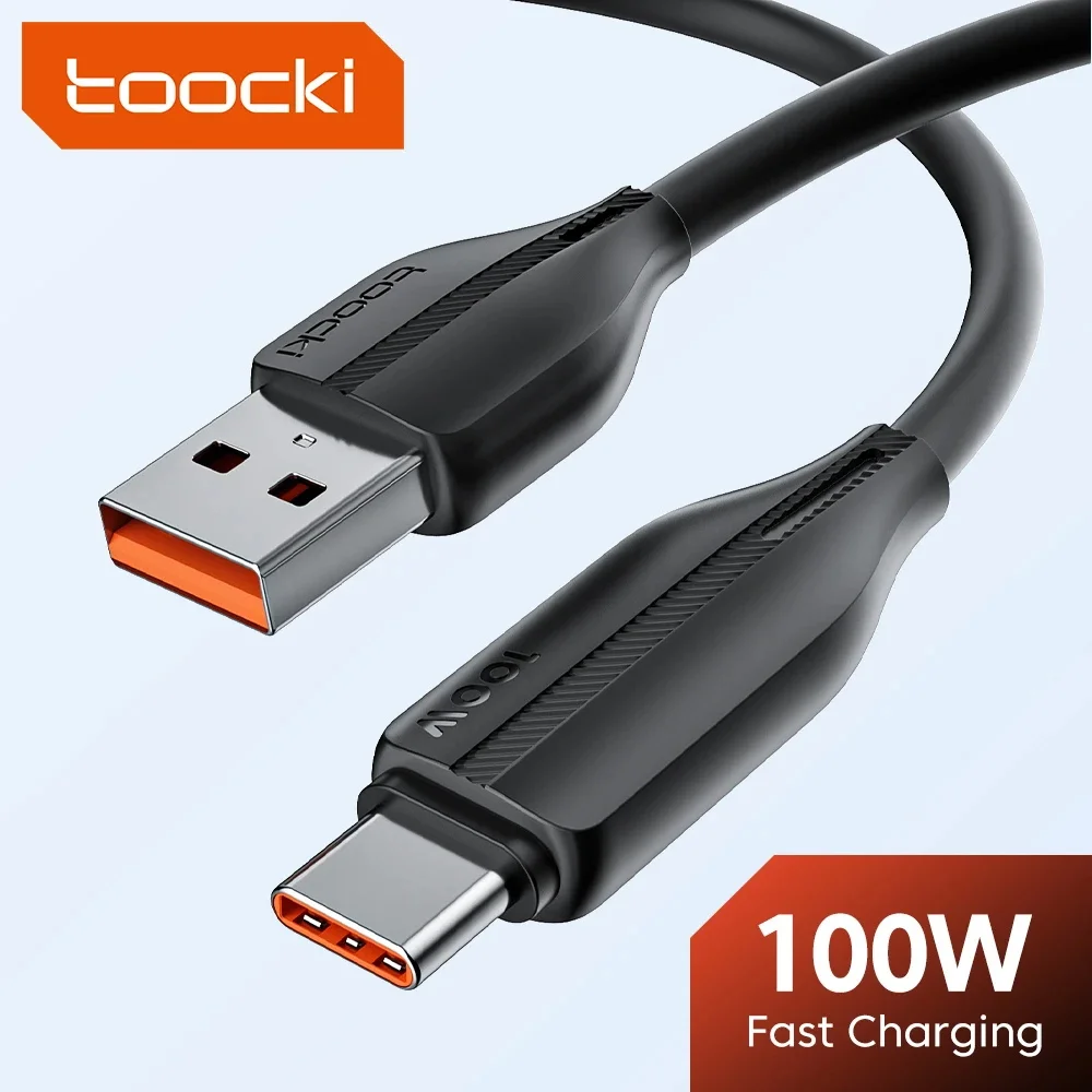 Toocki 100W USB Type C Cable 6A Fast Charging Data Wire USBC Charger Cord Cable For Samsung Oneplus Poco Xiaomi iPad