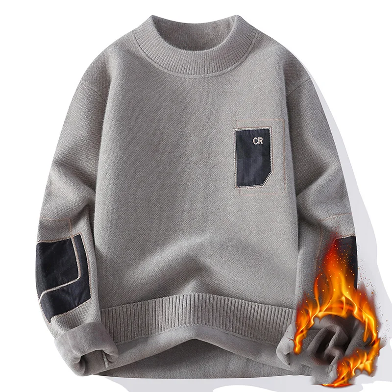 Autumn Fashion Sweater Male Pullover Men's Streetwear Casual Knit Men's Jumpers Spring Sweat-shirt Men Clothing Solid Color