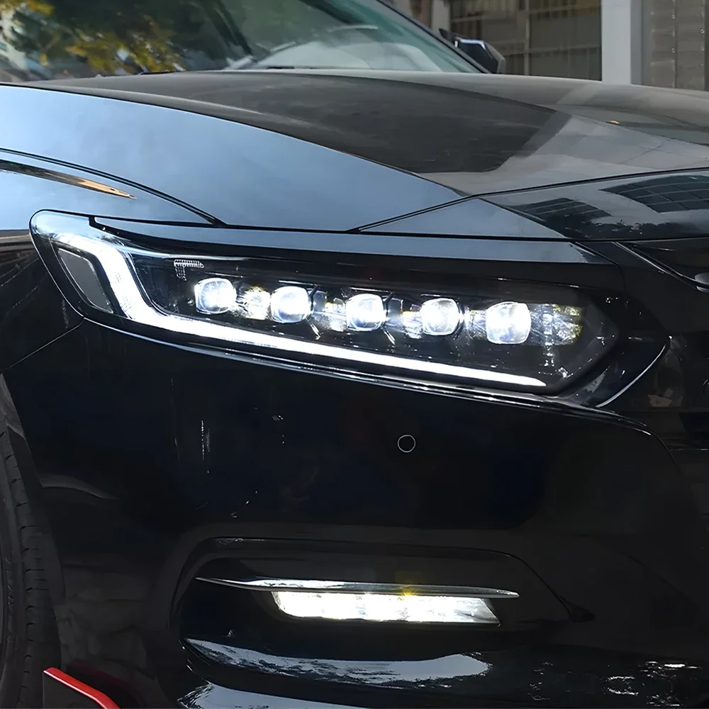 

Автомобильные передние фонари для Honda Accord 2018-2020, светодиодные автомобильные фары в сборе, обновление, высокое качество, динамические 5 линз проектора, аксессуары