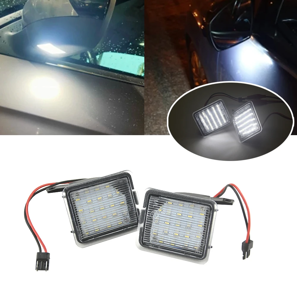 

2Pcs 6000K White LED Under Puddle Lamps For Volkswagen T-Roc 2018- all models with downlights in the mirrors