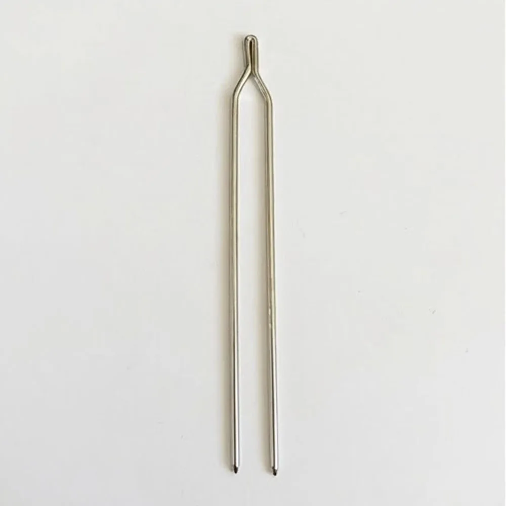 5pcs/lot 125x2mm Raw Brass Gold Color Hair Sticks Y shape Hair Pins Blank Base Setting For Women Jewelry Bulks Components