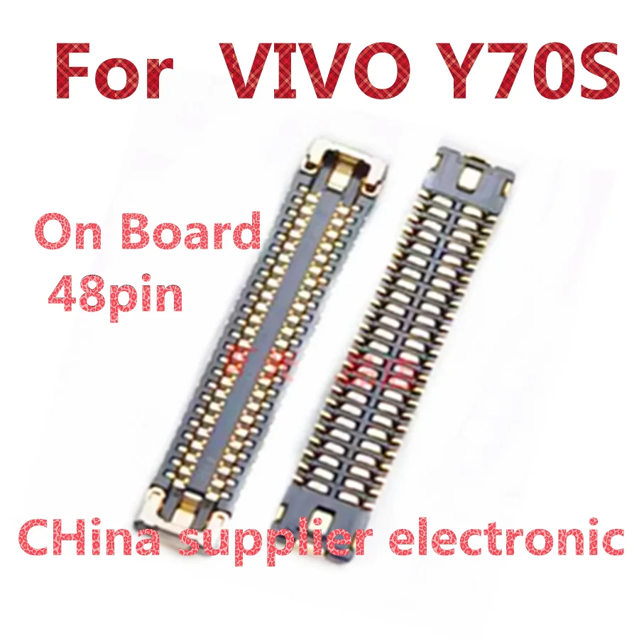 10pcs-100pcs For VIVO Y70S Mobile phone tail socket motherboard cable connection buckle FPC connector On Board Flex 48 pins