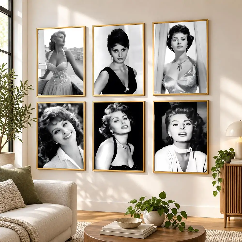 Sophia Loren Poster HD art sticky wall waterproof home living room bedroom bar aesthetic decoration