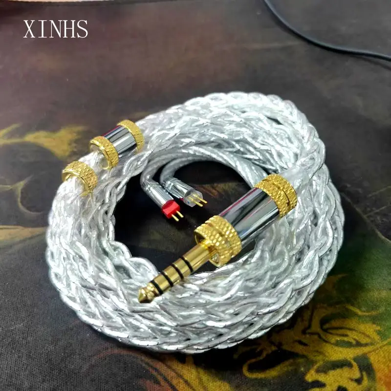 Xinhs S06 8-Strand Zeer Zuivere Verzilverde Palladium Oortelefoon Upgrade Kabel