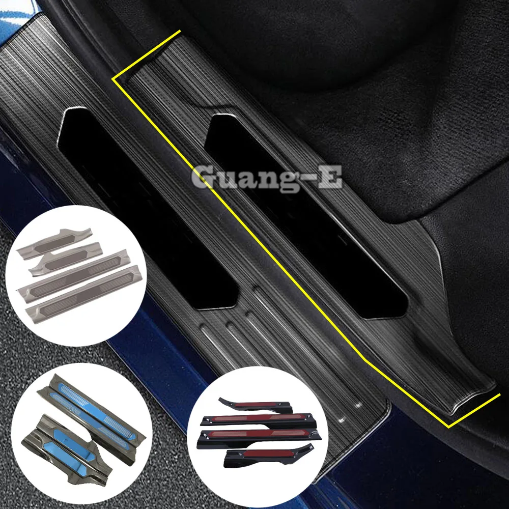 Car Inner Door Sill Scuff Plate Cover Trim For BMW X3 XDrive 25i 28i 30i 2018 2019 2020 2021 2022 2023 Threshold Strip Pedal