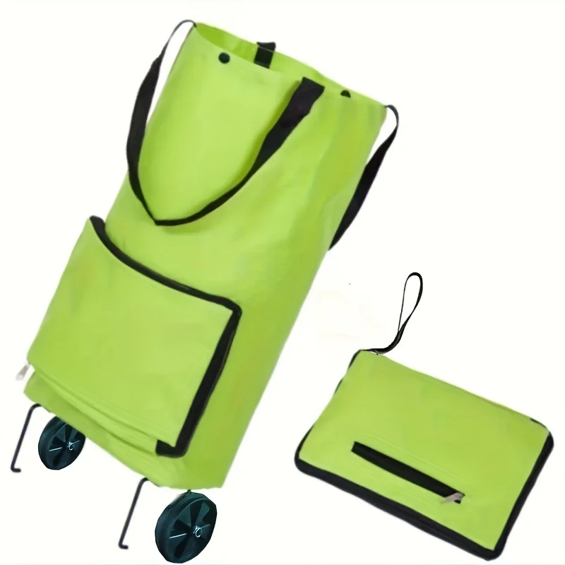 Collapsible Trolley Bag Folding Shopping Cart Trolley for Outdoor Storage Bag