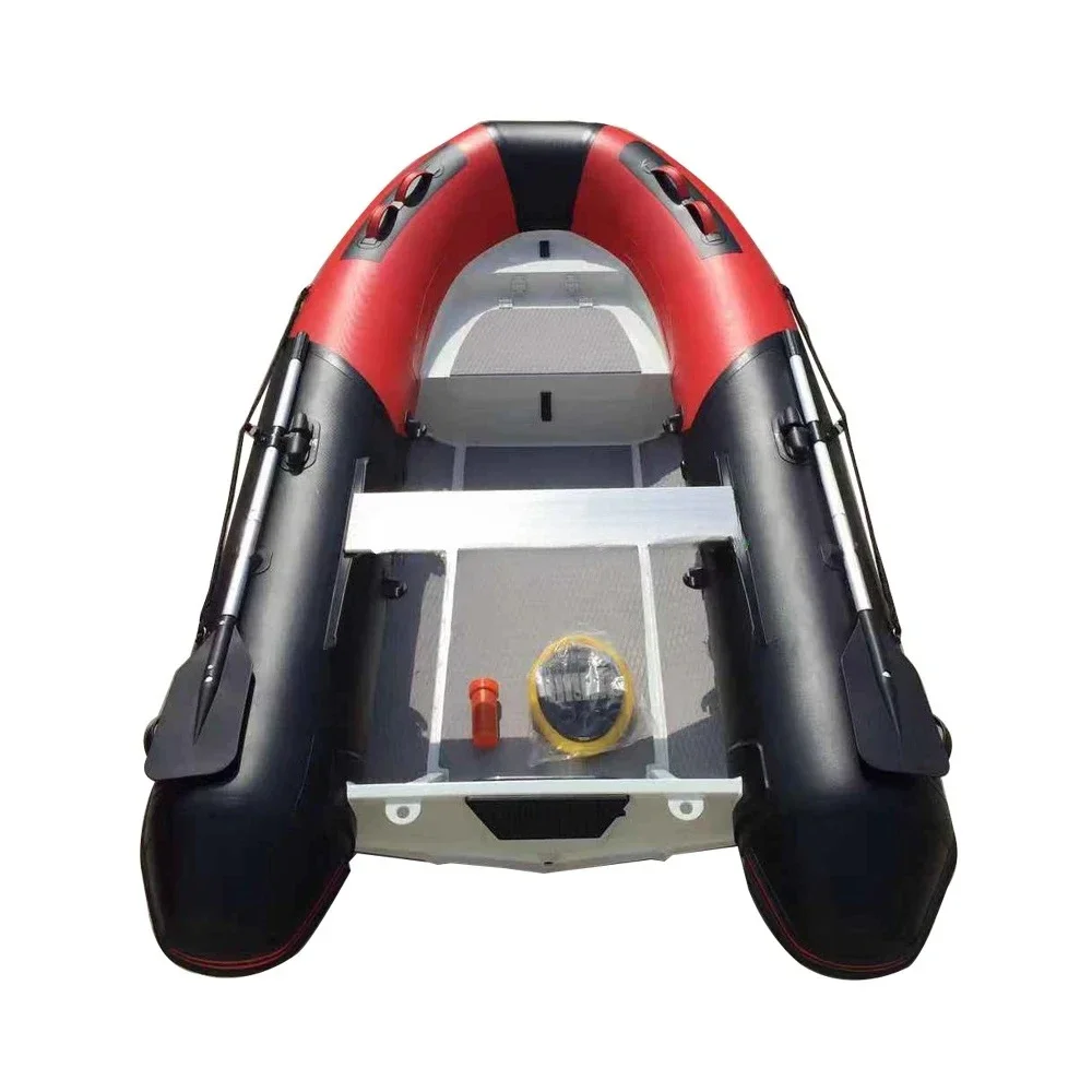 380cm aluminum floor PVC inflatable pontoon fishing boat