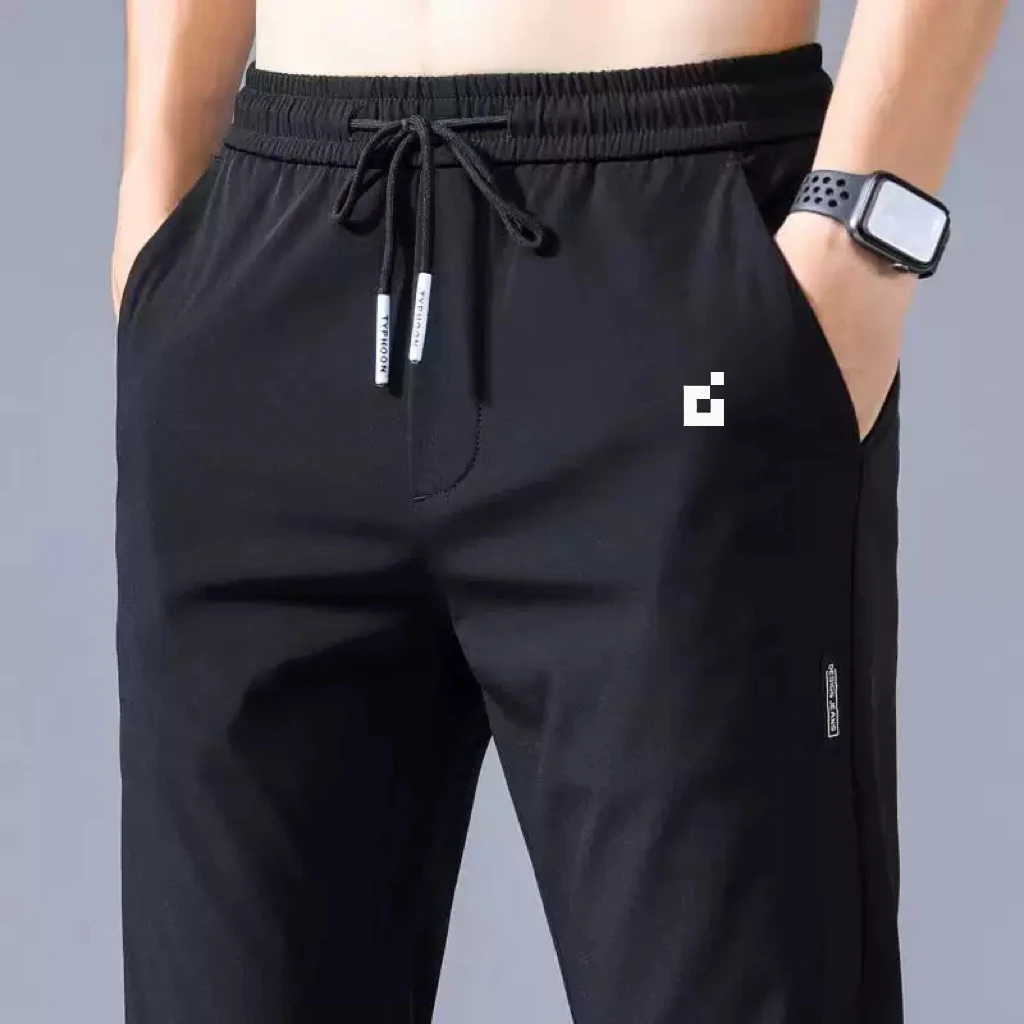 Super Thin Men's Summer 2026 Casual Pants Elastic Waist Stretch Straight Leg Breathable Golf Trousers Plus Size up to 5XL