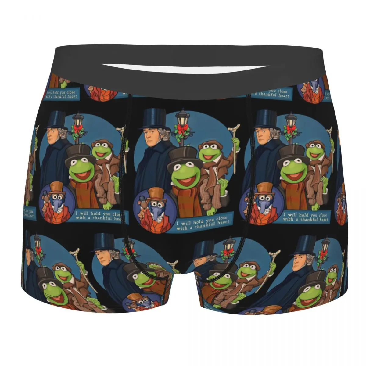 Boxer Underpants Shorts I Will Hold You Close With A Heart Muppet Christmas Carol Panties Men's Ventilate Underwear Man Gifts