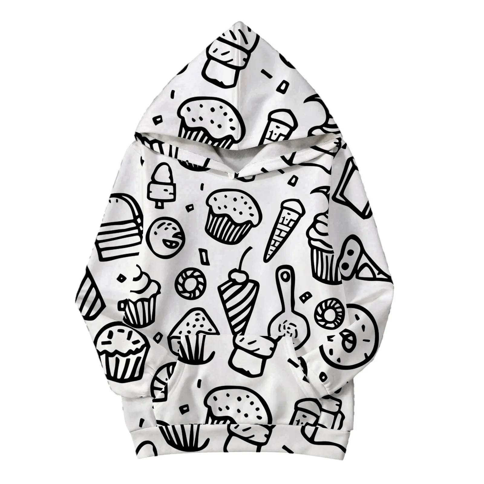 New DIY Hoodies Kids Sketch Colorful Tops Kids Art Color Your Own Pullovers Handicraft Toys DIY Crafts Pullovers For Baby Girl