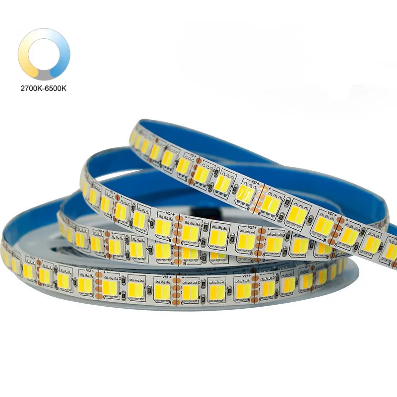 

5m 5050 5025 CCT LED Strip 12V 24V 60leds 120leds/m 2700~6500K Color Temperature Dimmable LED Tape CCT LED Ribbon for Home Decor
