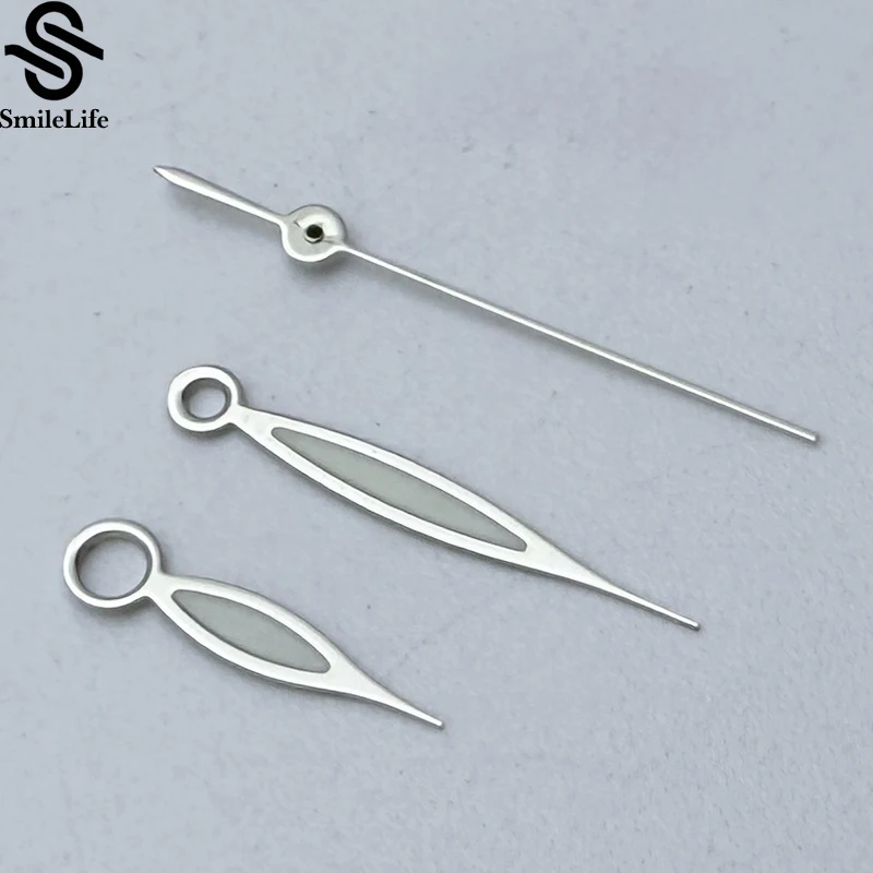 SmileLife NH35 manecillas plateadas pulidas verdes luminosas para Japón NH35/NH36/4R/7S movimiento automático accesorios de reloj mecánico