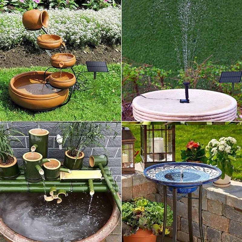 Solar Power Fountain Pump Plastic Solar Water Pump For Bird Bath Garden Backyard Pool Solar Powered Water Fountain Pump