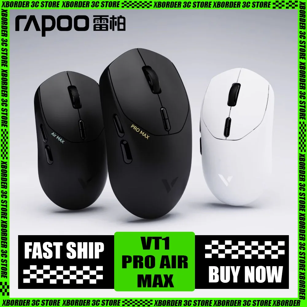 

Rapoo Vt1 Mouse Vt1 Pro Max 8k Return Paw3950 Dual Mode Wireless Lightweight E-Sports Mosue Ergonomics Pc Gamer Accessories Gift