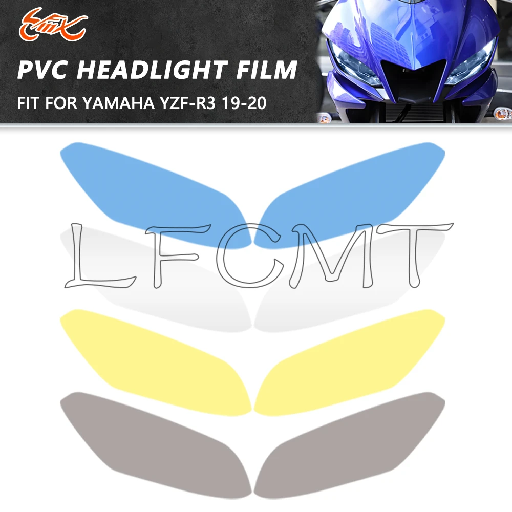 

Fit for YAMAHA YZF R3 YZF-R3 YZFR3 2019 2020 Motorcycle Headlight Sticker Headlamp Protective Film Decal Stickers
