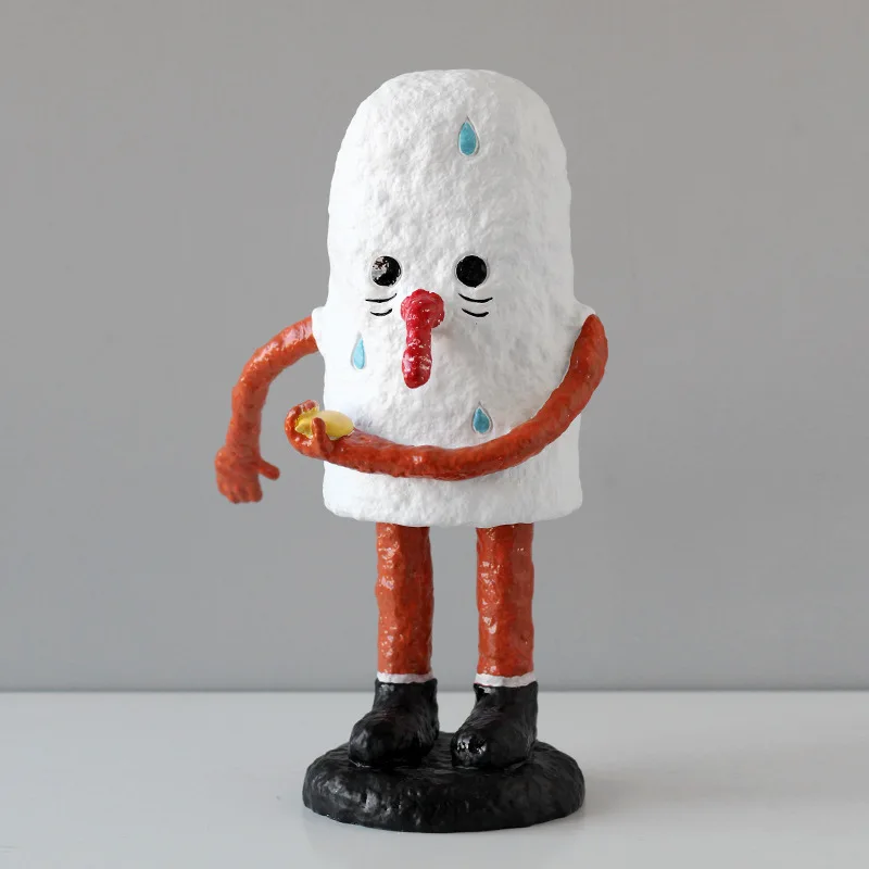Simple cartoon painted cute snowman ornament living room TV cabinet children's room decoration