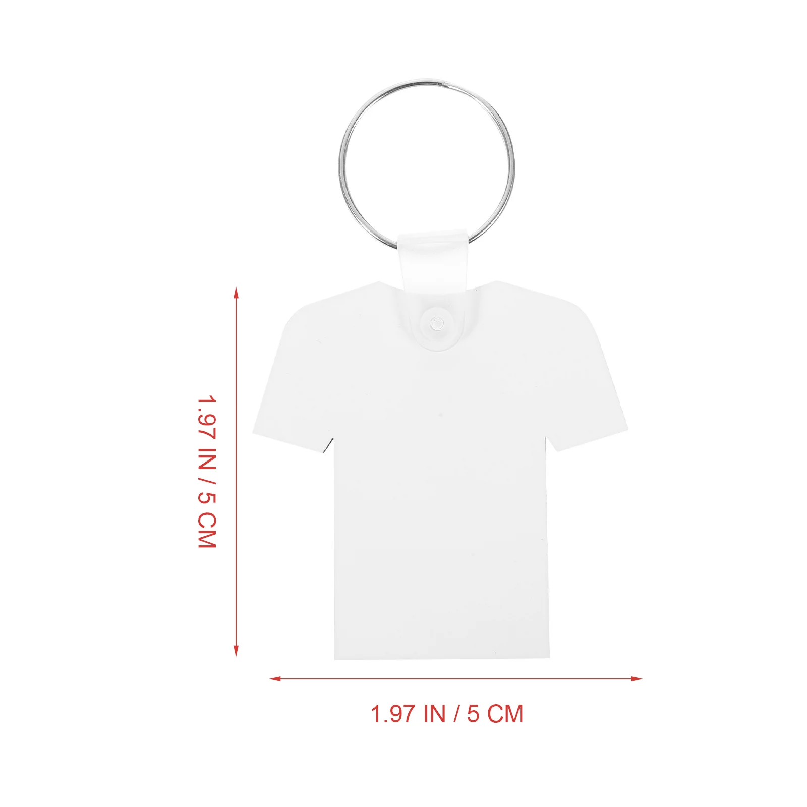 40Pcs Mdf Fiberboard Blank Sublimation Keychains DIY Craft Supplies Heat Transfer Blank Key Rings for Custom Designs