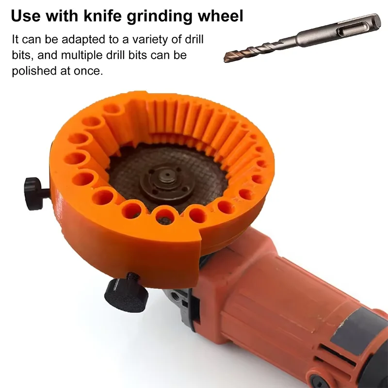 High Performance Drill Bit Sharpener 125mm Angle Grinder Attachment For 2 13mm Drill Bits Multipurpose Polishing Grinding Tool