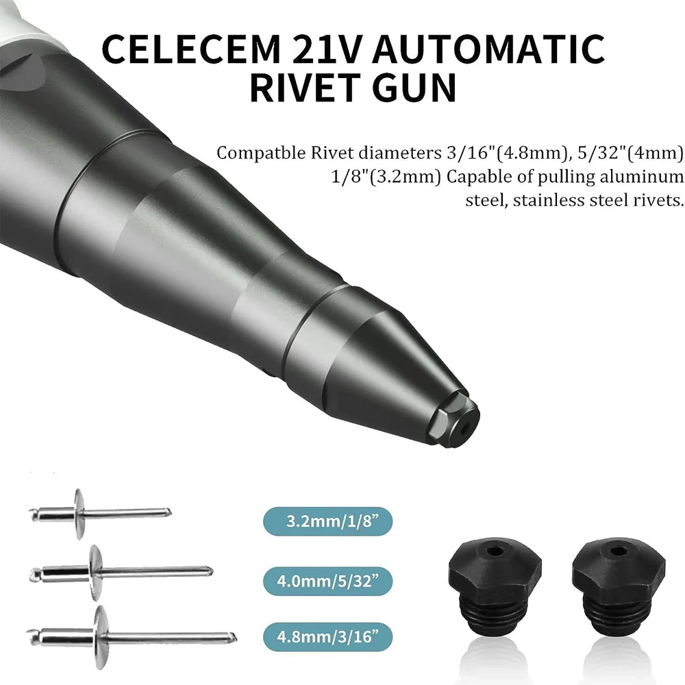 Elektrische 18V Bürstenlosen Niet Gun Cordless Niet Mutter Pistole Automatische Niet Lithium-batterie Mit LED-Licht Für 18V makita Batterie