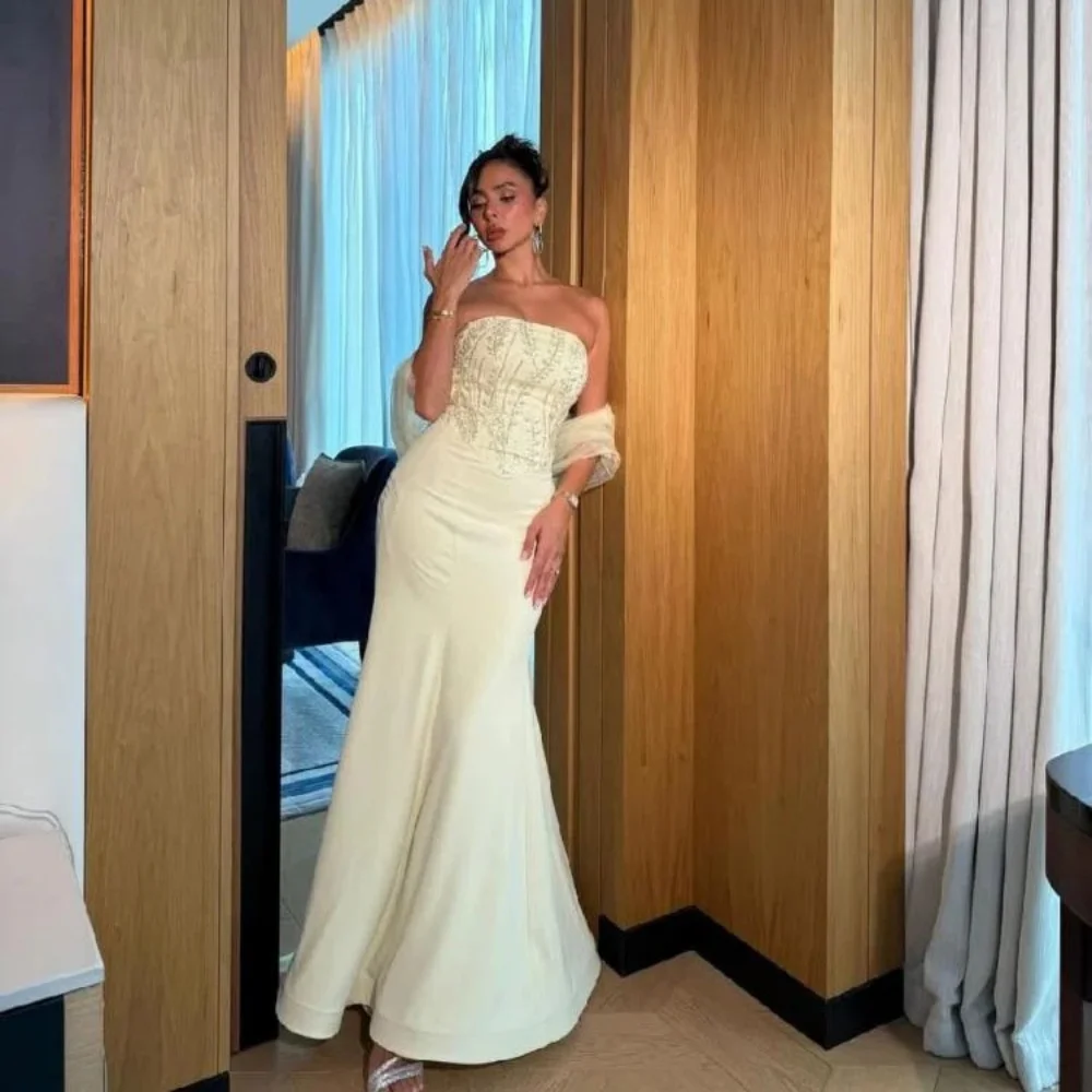 فستان سهرة رائع مزين بالدانتيل مخصص فستان حورية البحر الساحر للحفلات الراقصة أنيق بكشكشة فستان حفلات Fساتين Shres Fخمة 2025