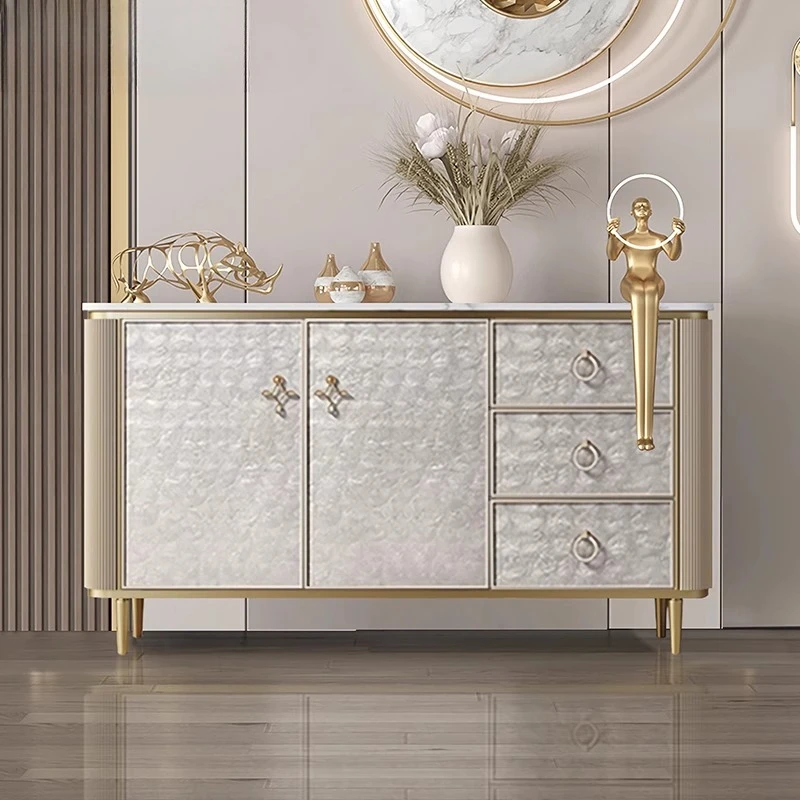 

Modern shell dining side Household living room chest cabinet Locker Storage furniture multi organizer box luxury door cabinet