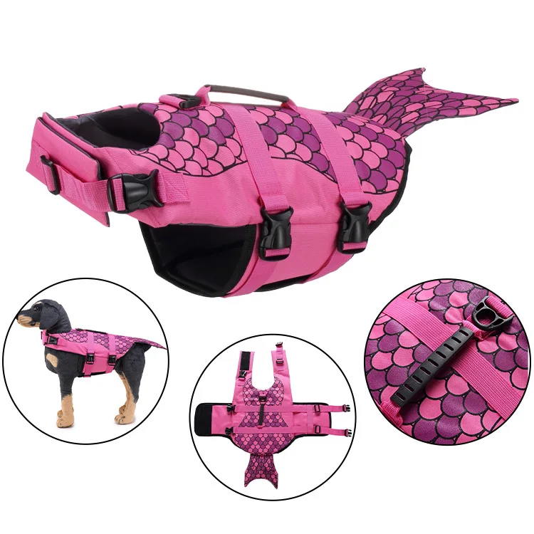 

Whale Mermaid Back Swimsuit Life Jacket Pet Supplies Amazon Reflective Buoyancy Dog Swimsuit