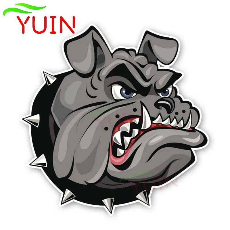 A Vicious Dog Car Sticker Fashion Cartoon Style PVC Body Window Decoration Auto Accessories Waterproof Anti-UV Decal 16*15cm