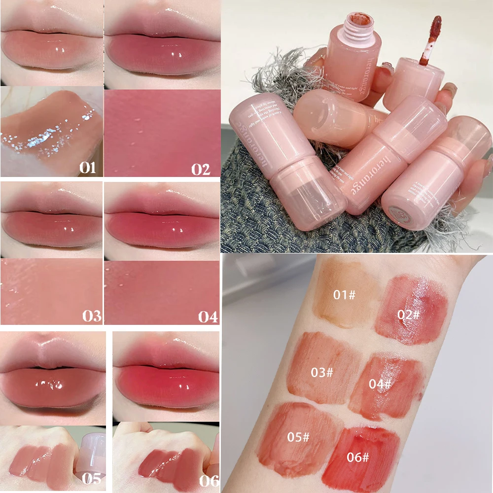 HERORANGE Full Shine Mirror Lip Gloss liquido idratante e idratante macchia per labbra altamente pigmentata per le donne